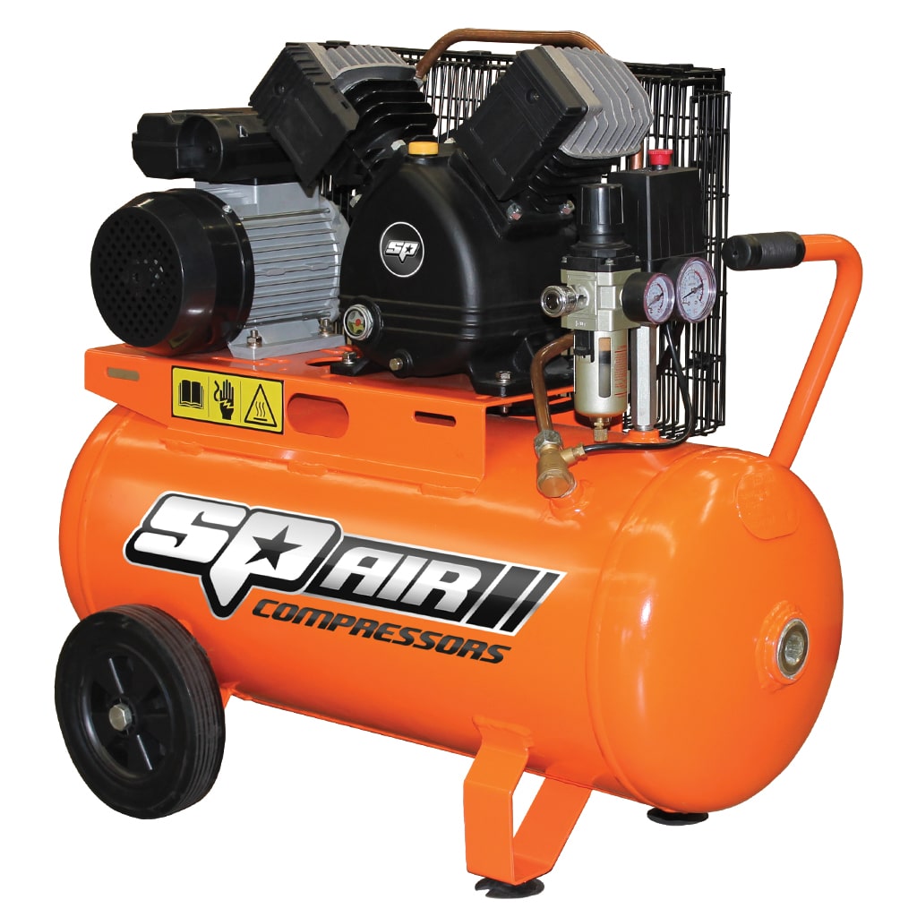 50L 2.2HP V-TWIN Portable Cast Iron Air Compressor SP13-50X by SP Tools