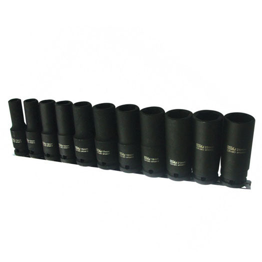 11Pce 1/2" Drive Metric 6 Point Deep Impact Socket Set SP20360 by SP Tools