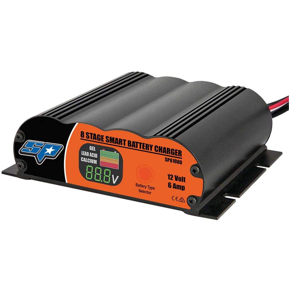 8-Stage 6AMP Smart Battery Charger SP61080 by SP Tools