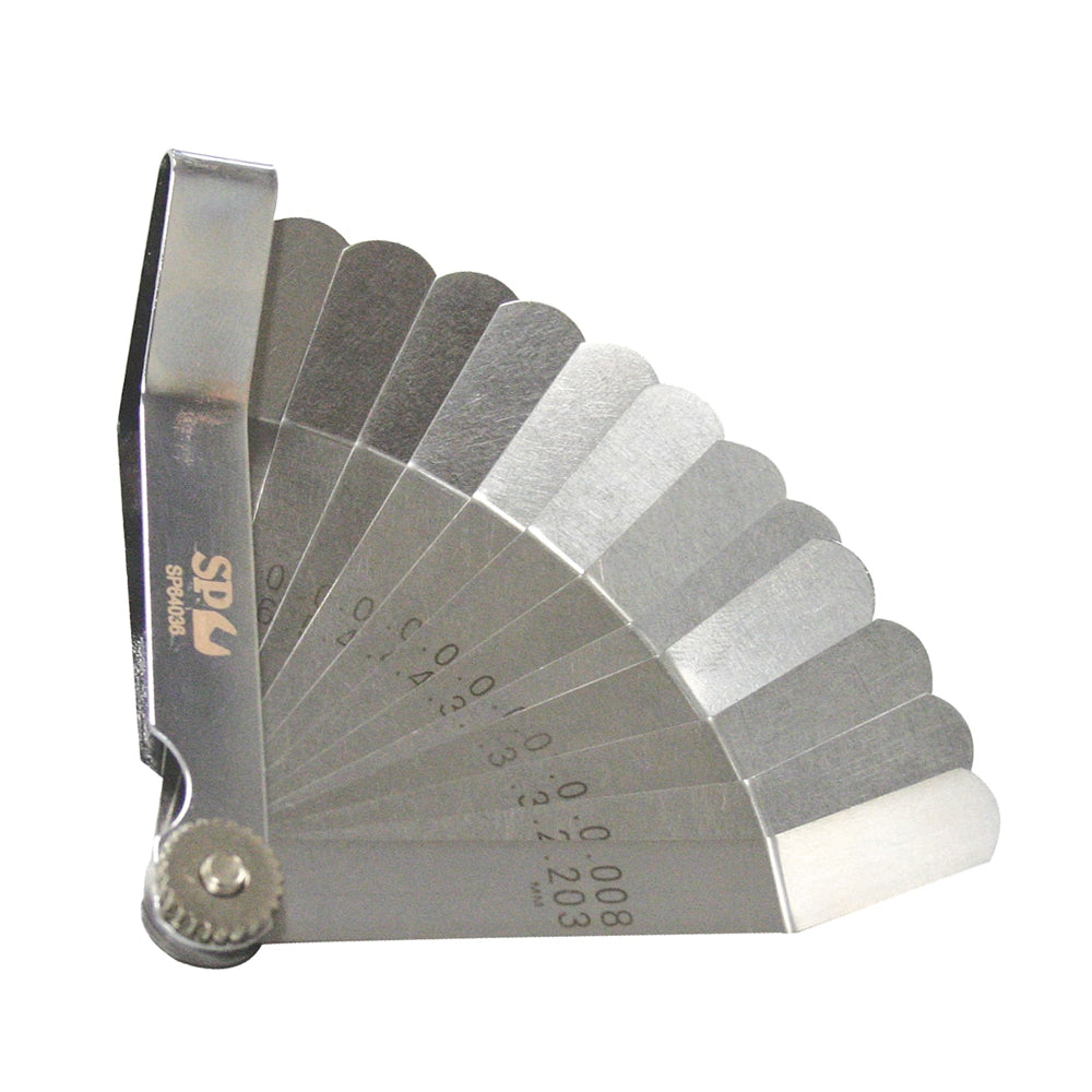 100mm (4") 12 Blade Imperial (with Metric Equivalent) Offset Feeler Gauge SP64036 by SP Tools