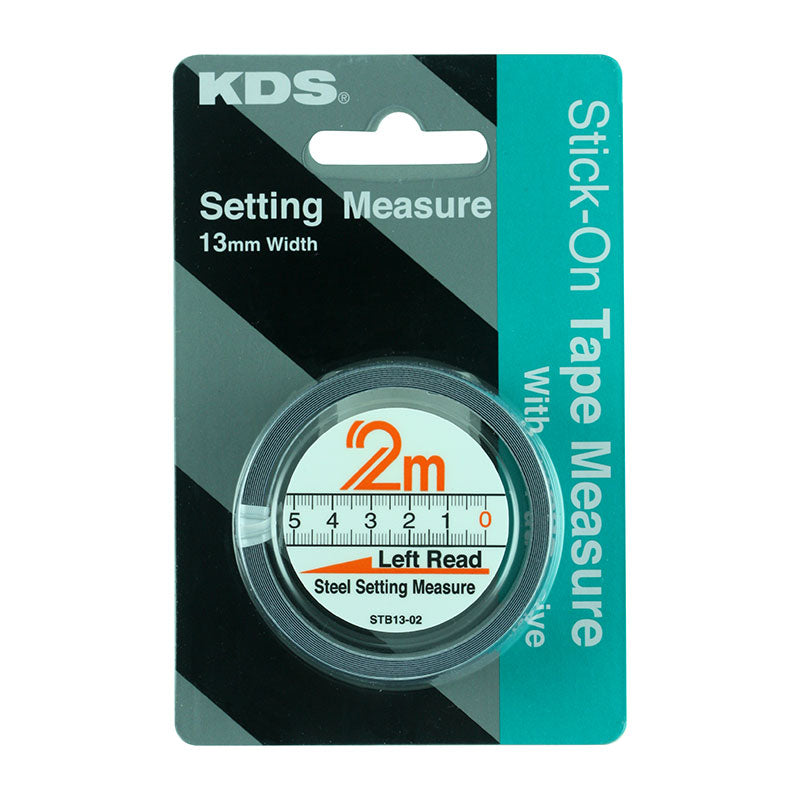 2m Left Read (Right to Left) Stick-On Advesive Bench Tape Measure STB13-02BP by KDS