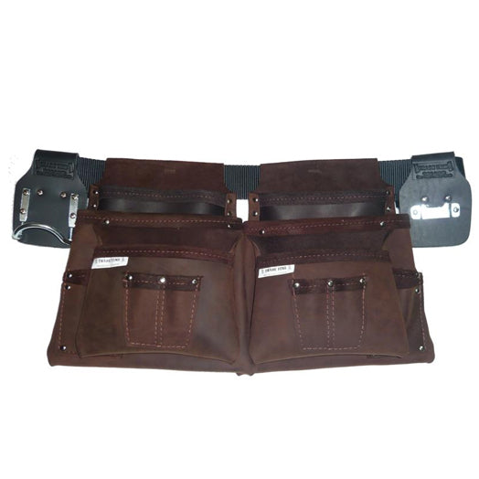 Tool Bag Double Bag 6 Pouch Leather Style 100 Deluxe