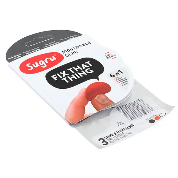 Sugru 3 Pack Mouldable Multi-Purpose Glue - Black