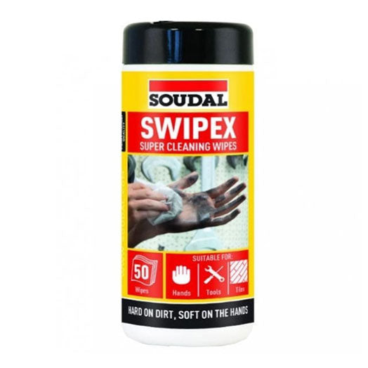 1 Tub of 50 Swipex Cleaning Wipes 128470 by Soudal