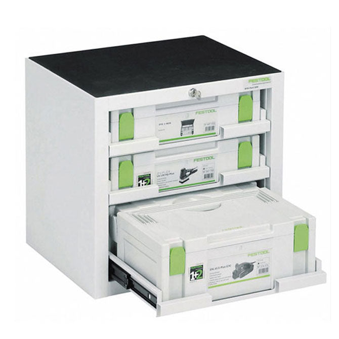SYS-PORT 3 Drawer Mobile Systainer Storage 491921 by Festool