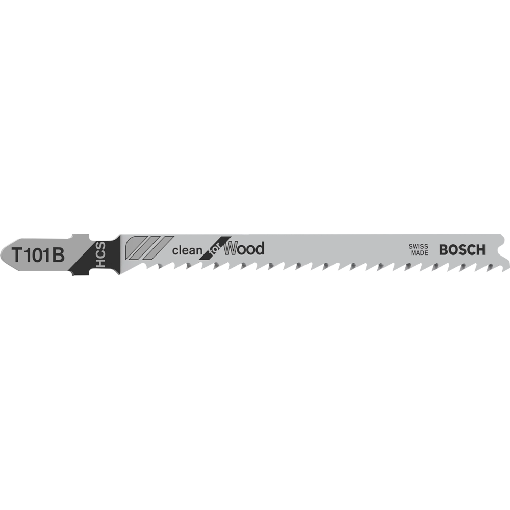 5Pce Clean for Wood Jigsaw Blades T101B (2608630030) by Bosch