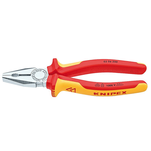 200mm Insulated Combination Pliers 0306200SB by Knipex