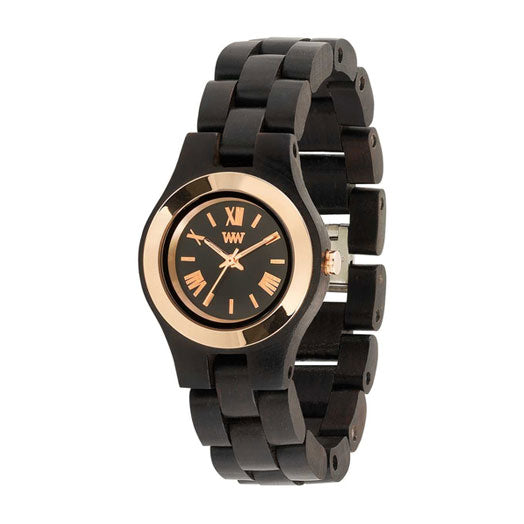 Women's Criss MB Black Rose Wood Watch by Wewood