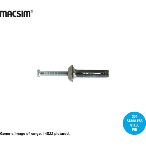 100pc 6.5mmx32mm MACDRIVE 304 SS PIN 14S32 by Macsim