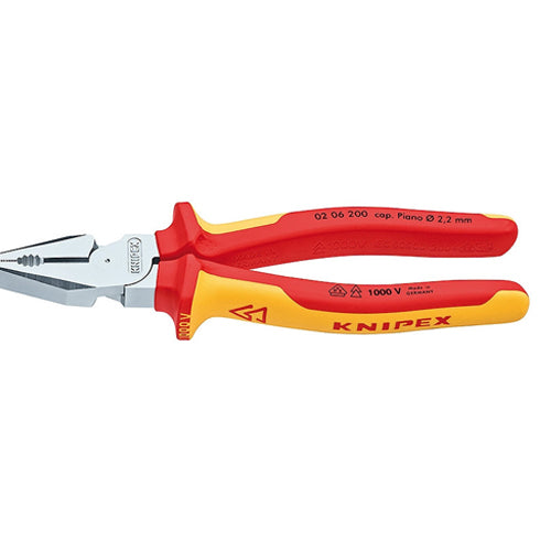 200mm Insulated High Leverage Combination Pliers 0206200 by Knipex