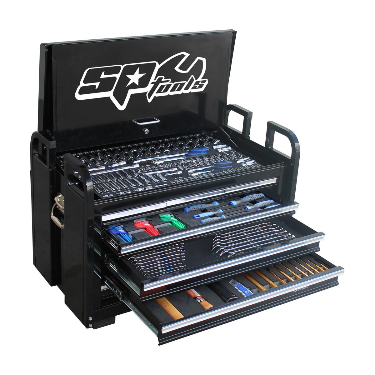 413Pce Black 7 Drawer Field Service Tool Kit Metric and SAE SP50115X by SP Tools
